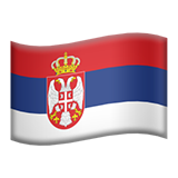 The alt text for this image is:
Illustration of the flag of Serbia, a horizontal tricolor of red, blue, and white with the coat of arms in the center.